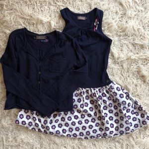 Jean Bourget cardigan and dress set